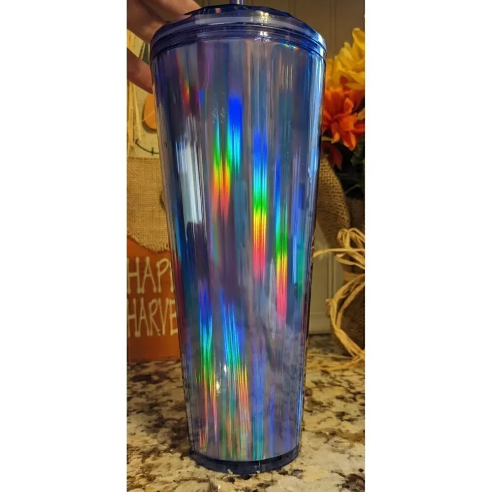 Starbucks Fall Halloween 2022 Purple Iridescent Kaleidoscope Tumbler NEW